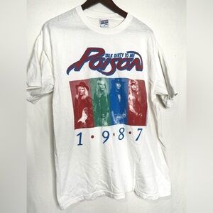 Junk Food Poison White Band T-Shirt Sz M